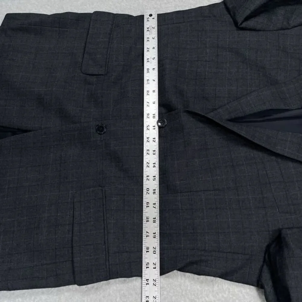 Jos A Bank Travelers Collection Sport Coat 44L Glen‎ Plaid 100% Wool Blazer NWT
